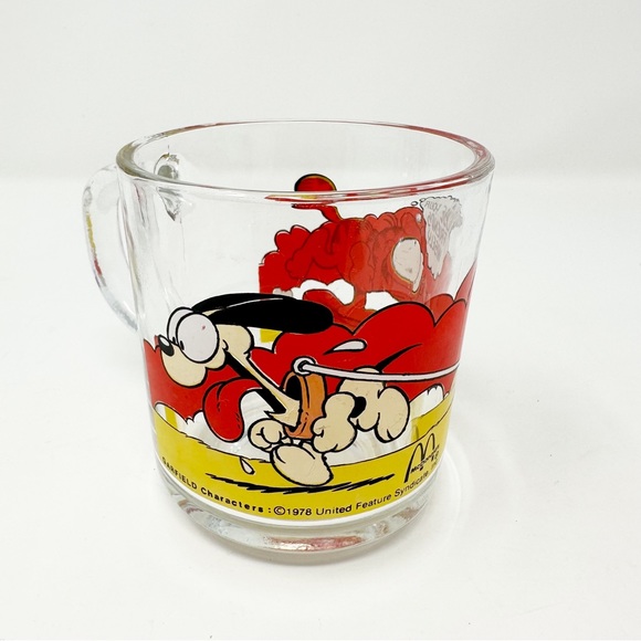 Vintage 1978 McDonald's Garfield‎ Graphics Glass Mug Set - Picture 7 of 14
